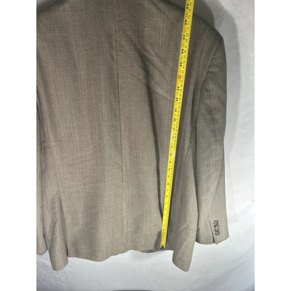 Ralph Ralph Lauren Men's Blazer 42R Silk Wool Tan Micro-Check 2-Button Dillard's